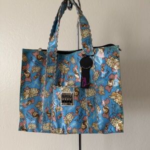 Paprika Blue Print Tote Bag